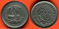 Ausländische Münzen 1 GOURDE GUADELOUPE CHARLES X 1824-1830 JETON DE JETON DU CERCLE DU COMMERCE A POINTE-A-PITRE ND 1825 METAL DE CLOCHE POIDS 20.72g / N° -
