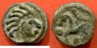 Antike Münzen AV POTIN GAULOISE SENONES 2e ET 1er A LA TÊTE D'INDIEN R/ CHEVAL AVEC 2 GLOBULES POIDS 3.13g / N° CATALOGUE : LT7417VAR -