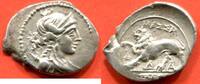 Antike Münzen DRACHME MARSEILLE PÉRIODE HELLÉNISTIQUE 225-49 AV J-C MASSALIA III-I SIÈCLE EN ARGENT SÉRIE 9 A/ TÊTE D'ARTEMIS A DROITE LAURÉE R/ LIO -
