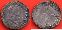 Französische Königliche Münzen DEMI FRANC LOUIS XIII 1610-1643 GROSSE TETE LAUREE AU COL FRAISE 1615 C ATELIER SAINT-LO POIDS 6.99g * / N° CATALOGUE : G36 -