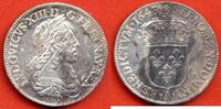 Französische Königliche Münzen 1/4 ECU LOUIS XIII 1610-1643 DEUXIEME POINCON DE WARIN COURS LEGAL 15 SOLS TOURNOIS 1643 A ROSE ATELIER PARIS POIDS 6.9g * / N° CATALO -