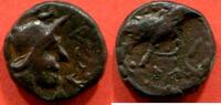 Antike Münzen BRONZE GAULE MARSEILLE PÉRIODE GALLO ROMAINE PETIT A/ TÊTE DE MINERVE CASQUÉE A DROITE R/ AIGLE A DROITE POIDS 2.6g / N° CATALOGUE : -