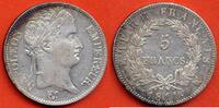 Französische Dezimalmünzen 5 FRANCS NAPOLEON 1er TETE LAUREE AU REVERS EMPIRE ANNEE 1811 MA ATELIER MARSEILLE POIDS 25g * / N° CATALOGUE : G584 -