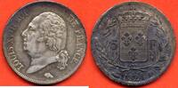 Französische Dezimalmünzen 5 FRANCS LOUIS XVIII BUSTE NU ANNEE 1824 D ATELIER LYON METAL ARGENT * / N° CATALOGUE : G614 -