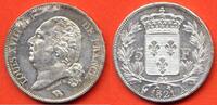 Französische Dezimalmünzen 5 FRANCS LOUIS XVIII BUSTE NU ANNEE 1821 A ATELIER PARIS METAL ARGENT * / N° CATALOGUE : G614 -