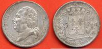 Französische Dezimalmünzen 5 FRANCS LOUIS XVIII BUSTE NU ANNEE 1820 A ATELIER PARIS METAL ARGENT * / N° CATALOGUE : G614 -