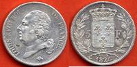 Französische Dezimalmünzen 5 FRANCS LOUIS XVIII BUSTE NU ANNEE 1824 A ATELIER PARIS POIDS 25g * / N° CATALOGUE : G614 -
