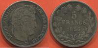 Französische Dezimalmünzen 5 FRANCS LOUIS-PHILIPPE 1er TÊTE LAURÉE 2e TYPE ANNÉE 1833 T ATELIER NANTES. POIDS 24.58g ÉTAT TB/TTB / N° CATALOGUE : G678 -