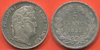 Französische Dezimalmünzen 5 FRANCS LOUIS-PHILIPPE 1er TÊTE LAURÉE 2e TYPE 1833 W ATELIER LILLE POIDS 24.98g ÉTAT SUPERBE A SPLENDIDE TRÈS BEL EXEMPLAIRE AVEC BRILL -