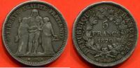 Französische Dezimalmünzen 5 FRANCS HERCULE EN ARGENT 1870 A ATELIER PARIS POIDS 25g / N° CATALOGUE : G745 -
