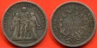 Französische Dezimalmünzen 5 FRANCS HERCULE EN ARGENT 1872 A ATELIER PARIS POIDS 25g ÉTAT TTB / N° CATALOGUE : G745a -