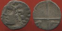 Antike Münzen OBOLE MONNAIE GAULOISE DE MARSEILLE A/ TÊTE D'APOLLON A GAUCHE R/ ROUE MA POIDS 0.49g N°A8 -