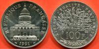 Moderne Französische Münzen 100 FRANCS EN ARGENT PANTHEON 1991 TIRAGE 5011 EXEMPLAIRES POIDS 15g * / N° CATALOGUE : G898 -