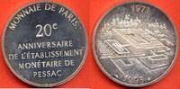 Moderne Französische Münzen 100 FRANCS MEDAILLE 20e ANNIVERSAIRE DE PESSAC MODULE DE LA ANNEE 1993 METAL ARGENT * / N° CATALOGUE : G900 -