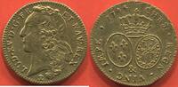 Französische Königliche Münzen DOUBLE LOUIS D'OR LOUIS XV 1715-1774 AU BANDEAU 1744 & ATELIER AIX EN PROVENCE POIDS 16.28g ÉTAT QUASI SUPERBE MONNAIE AVEC TRACE DE NETTOYAGE -
