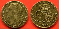 Französische Königliche Münzen DOUBLE LOUIS D'OR LOUIS XV 1715-1774 AU BANDEAU 1743 Z ATELIER GRENOBLE POIDS 16.27g PAILLE DANS LE CHAMP / N° CATALOGUE : GAD346 -