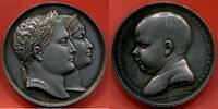 Médailles MEDAILLE NAPOLEON 1er 1804-1814 D'EPOQUE EN ARGENT NAISSANCE DU DAUPHIN 20/03/1811 A/ TETE A DROITE DE NAPOLEON 1er ET DE JOSEPHINE R/ -