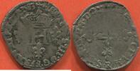  1583 Französische Königliche Münzen HENRI III 1574-1589 DOUBLE PARISIS 2eTYPE ANNÉE 1583 R ATELIER SAINT ANDRÉ VILLENEUVE LES AVIGNON POIDS 3.98...