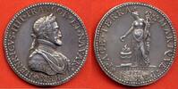 Médailles MEDAILLE HENRI IV LE GRAND 1589-1610 D'EPOQUE EN ARGENT 1598 A/ HENRICVS IIII FRANCOR ET NAVAR REX BUSTE A DROITE ET LAURE R/ PACE T -