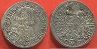 Ausländische Münzen 3 KREUZER AUTRICHE EN ARGENT LEOPOLD I 1668 ATELIER VIENNE POIDS 1.67g ÉTAT TTB / N° CATALOGUE : KM1169 -