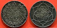 Ausländische Münzen 1/2 DIRHAMS MAROC 2- EN ARGENT ABD AL-HAFIZ AH 1329 POIDS 6.3g * / N° CATALOGUE : KM23 -