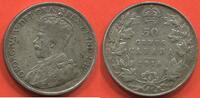 Ausländische Münzen 50 CENTIMES CANADA GEORGES V EN ARGENT 1916 ÉTAT TB/TTB / N° CATALOGUE : KM25 -