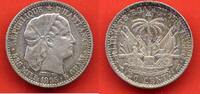 Ausländische Münzen 20 CENTIMES HAITI 1895 METAL ARGENT POIDS 5.02g * / N° CATALOGUE : KM45 -