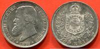Ausländische Münzen 200 REIS BRESIL EN ARGENT PETRUS II 1868 POIDS 2.5g / N° CATALOGUE : KM471 -