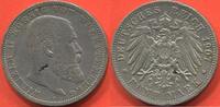 Ausländische Münzen 5 MARK ALLEMAGNE - WURTTENBERG - GUILLAUME II EN ARGENT ANNÉE 1907 F ATELIER FREUDENSTADT POIDS 27.63g ETAT TB/TTB MANQUE DE MÉTAL A -