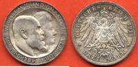 Ausländische Münzen 3 MARK ALLEMAGNE - WURTTEMBERG WILHELM II ET CHARLOTTE 1911 F FREUDENSTADT MINT METAL ARGENT POIDS 16.66g * / N° CATALOGUE : KM636 -