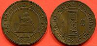 Ausländische Münzen BRONZE INDOCHINE 1 CENTIEME EN 1892 POIDS 10g / N° CATALOGUE : LECOMPTE043 -