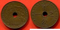 Ausländische Münzen 1 CENT INDOCHINE EN BRONZE 1908 A POIDS 5g ETAT SPL / N° CATALOGUE : LECOMPTE065 -