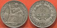 Ausländische Münzen 10 CENT INDOCHINE FRANÇAISE EN ARGENT 1937 A POIDS 2.69g ETAT SPLENDIDE A FLEUR DE COINS / N° CATALOGUE : LECOMPTE174 -