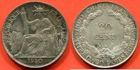 Ausländische Münzen 20 CENTIMES INDOCHINE EN ARGENT 1930 POIDS 5.53g * / N° CATALOGUE : LECOMPTE230 -