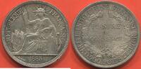 Ausländische Münzen 1 PIASTRE INDOCHINE DE COMMERCE EN ARGENT ANNÉE 1885 A POIDS 27.15g ETAT SPLENDIDE TRÈS JOLIE ET RARE MONNAIE AVEC UN PETIT COUP A 5H A -
