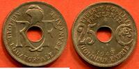 Ausländische Münzen 25 CENTIMES AFRIQUE CENTRALE AFRIQUE EQUATORIALE FRANCAISE 1943 PRETORIA POIDS 4.17g RARE / N° CATALOGUE : LECOMPTE7 -