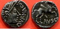 Antike Münzen DENIER BASSE ET MOYENNE VALLÉE DU RHÔNE 75-49 AV J-C CAVARES-VOCONCES OU ALLOBROGES ? Ier SIÈCLE A/ DVRNACOS TÊTE CASQUÉE A DROITE R/ -
