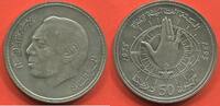 Ausländische Münzen 50 DIRHAMS MAROC EN ARGENT 1975 ANNÉE INTERNATIONAL DE LA FEMME POIDS 35g ÉTAT SUPERBE / N° CATALOGUE : Y67 -