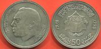 Ausländische Münzen 50 DIRHAMS MAROC EN ARGENT LA MARCHE VERTE 1978 POIDS 35.41g ETAT SUPERBE RARE SEULEMENT 5000 EXEMPLAIRES FRAPPES / N° CATALOGUE : Y68 -