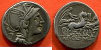 Antike Münzen DENIER RÉPUBLIQUE ROMAINE FAMILLE MALLIA 99 AV J-C EN ARGENT A/ TÊTE DE LA DÉESSE ROME A DROITE, COIFFÉE DU CASQUE AILE, DERRIÈRE, UN -