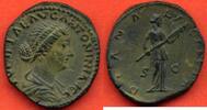 Antike Münzen SESTERCE LUCILLE 182 FEMME DE LUCIUS VERUS A/ LVCILLAE AVG ANTONINI AVG F SON BUSTE A DROITE R/ DIANA LVCIFERA SC DIANE DEBOUT A GAU -