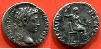 Antike Münzen 3400 DOLLARS AUGUSTE 2 AP J-C DENIER DE LYON A/ CAESAR AVGVSTVS DIVI F PATER PATRIAE TÊTE LAURÉE D'AUGUSTE A DROITE R/ PONTIF MAXIM LIVIE ASS -
