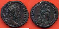 Antike Münzen SESTERCE MARC AURELE 161-180 A/ M ANTONINVS AVG TR P XXVII SA TETE LAUREE A DROITE R/ GERMANICO AVG IMP VI COS III SC TROPHEE ENTRE -