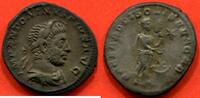 Antike Münzen DENIER ELAGABALE 218-222 EN ARGENT A/IMP ANTONINVS PIUS AVG SON BUSTE LAURE ET DRAPE A DROITE R/ SACERD DEI SOLIS ELAGAB DELAGABALE D -