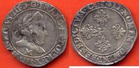 Französische Königliche Münzen 1589 FRANC HENRI III 1574- D'ARGENT AU COL FRAISE A/ HENRICVS III D G FRANC ET POL REX BUSTE LAURE ET COL AVEC FRAISE A DROITE DU ROI DIFF -