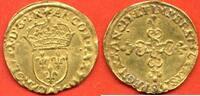 Französische Königliche Münzen CHARLES X 1589-1590 ROI DE LA LIGUE ÉCU D'OR AU SOLEIL A/ CAROLUS X DG FR ANCOR REX 1591 A 1er TYPE R/ CHRISTUS REGNAT VINCIT E -