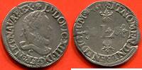 Französische Königliche Münzen DEMI-FRANC LOUIS XIII 1610-1643 A/BUSTE A DROITE DU ROI R/CROIX FORMEE DE FLEURONS EN FORME DE TULIPES, AVEC EN COEUR UNE L ACCOSTEE D'UN -