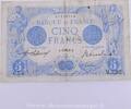 5 Francs Bleu type 1905 5 Francs 14.8.1913 Bleu 14.8.1913, M.3282/656, T... 140,40 EUR  Excl. 7,00 EUR Verzending
