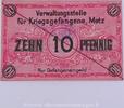 Metz 10 Pfennig Metz , Camp de prisonniers SUP+/SPL vz+ 64,80 EUR  Excl. 7,00 EUR Verzending
