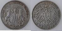 Germany 2 Mark Allemagne, Hamburg 1914 J, TTB+/SUP, KM# 612 -